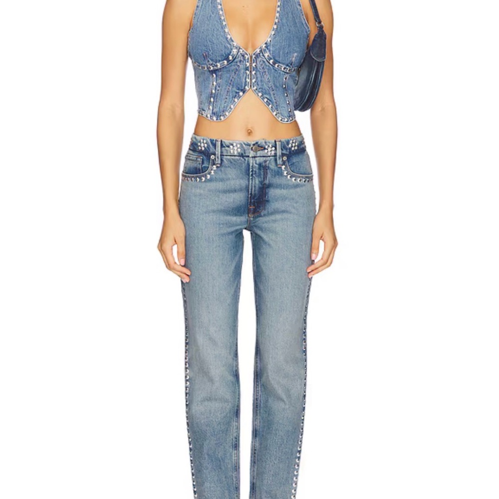 Sold! Good American Icon indigo Straight Leg Jeans